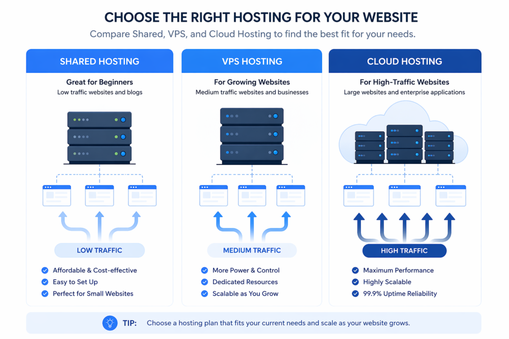 WordPress downtime causes on shared hosting, VPS, and cloud hosting.